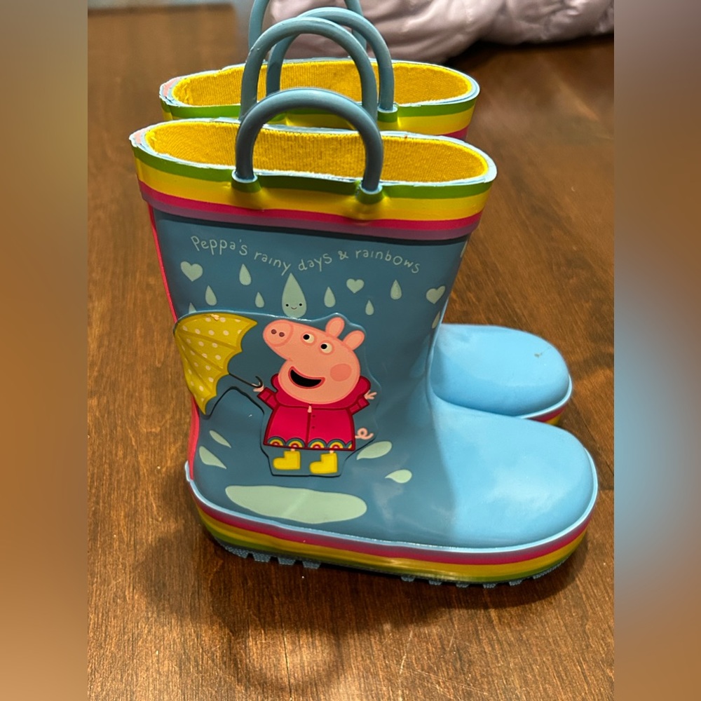 Peppa Pig toddler girl rain boots size 7/8